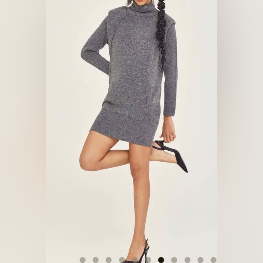 Elegant Charcoal Midi Dress